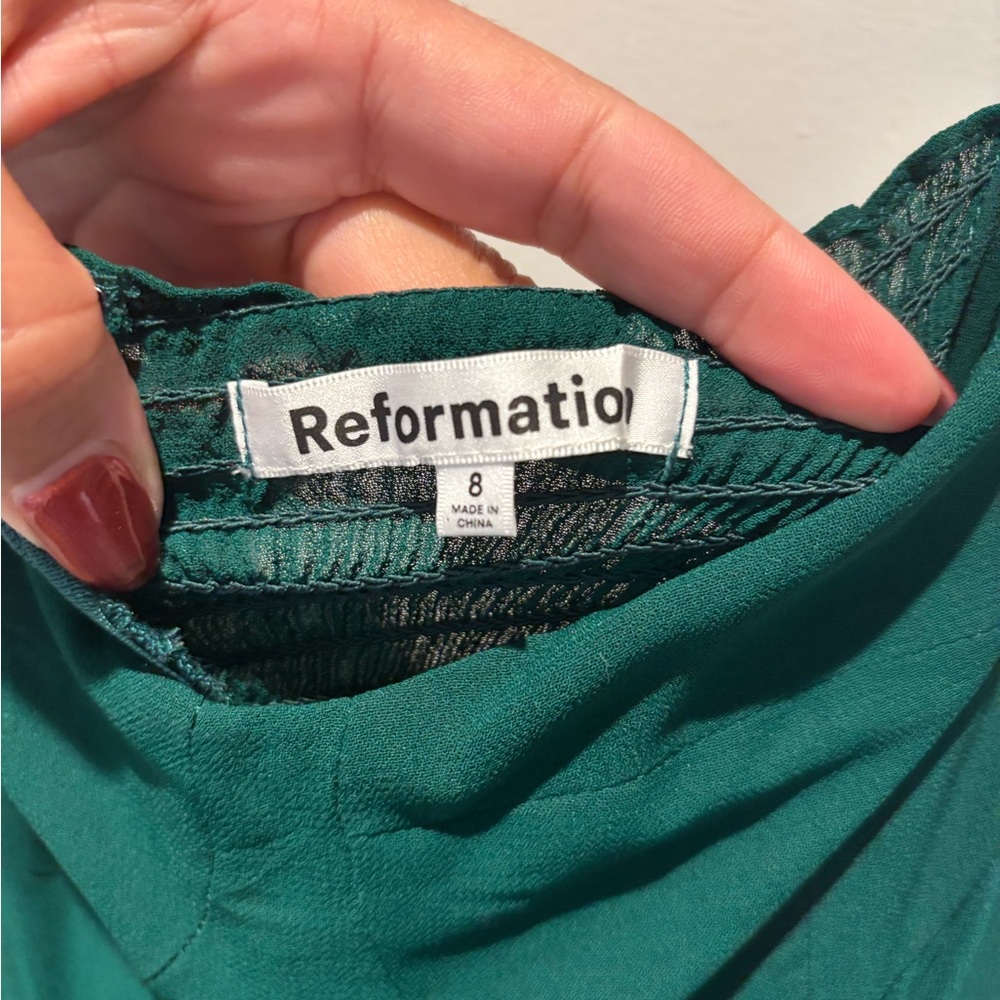Reformation Juliette Dress in Emerald NWT Women’s Size 8 - Picture 5 of 8
